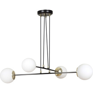 Lampa wisząca szklane kule Ognis IV 75 czarno-biała marki Emibig
