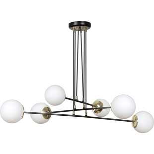 Lampa wisząca szklane kule Ognis VI 90 czarno-biała marki Emibig