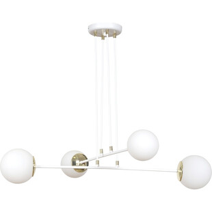 Lampa wisząca szklane kule Ognis IV 75 biało-złota marki Emibig