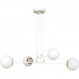 Lampa wisząca Emibig Ognis IV - szkło biało-złote, 75cm