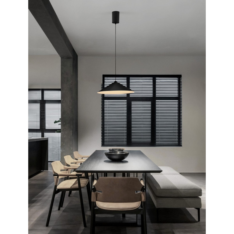 Lampa Wisząca Stożek Luik LED Czarna | Decolab24