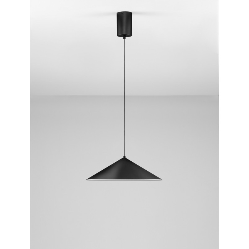 Lampa Wisząca Stożek Luik LED Czarna | Decolab24