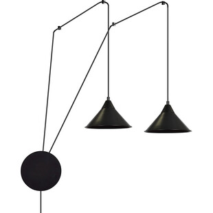 Lampa wisząca Abramo II czarna - Emibig | Loftowa, 2-punktowa