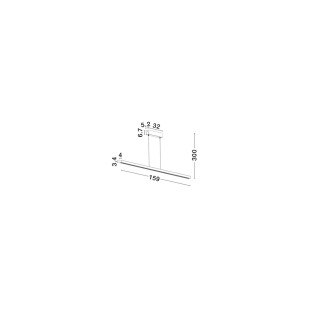 Lampa wisząca LED Sodeo | 159cm, czarna | Decolab24