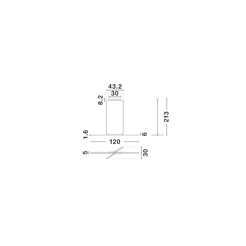 Lampa wisząca Korasso LED | Nowoczesny design, 120cm