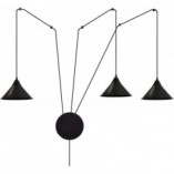 Lampa wisząca Abramo III czarna - Emibig | Loftowa, 3 punkty