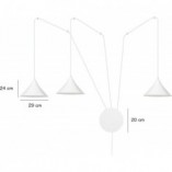 Lampa wisząca Abramo III czarna - Emibig | Loftowa, 3 punkty