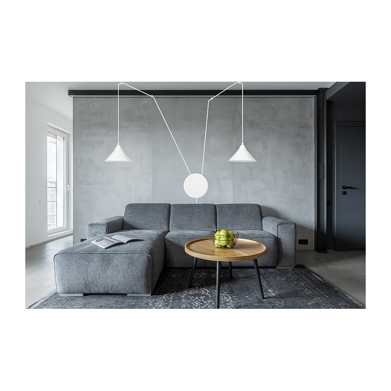 Lampa wisząca Abramo II biała | Emibig - Skandynawski Design