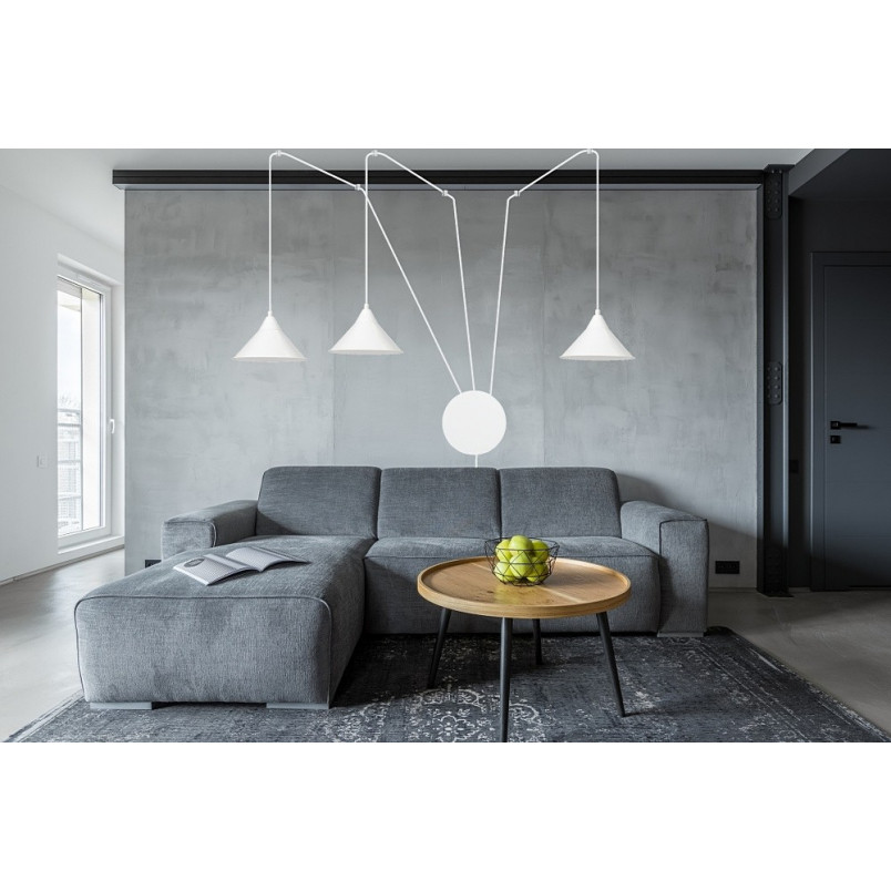Lampa wisząca Abramo III biała - Emibig | Skandynawski design