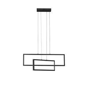 Lampa wisząca LED Siala - Nowoczesny design, 70cm, Czarna