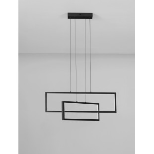 Lampa wisząca LED Siala - Nowoczesny design, 70cm, Czarna