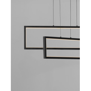 Lampa wisząca LED Siala - Nowoczesny design, 70cm, Czarna
