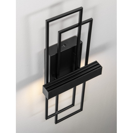 Kinkiet LED Siala - Nowoczesny design, 2 punkty, Czarny
