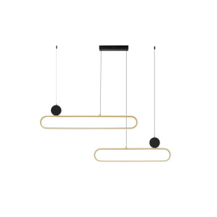 Lampa wisząca SIALIE LED | Złoto-czarna, 121cm - Decolab24