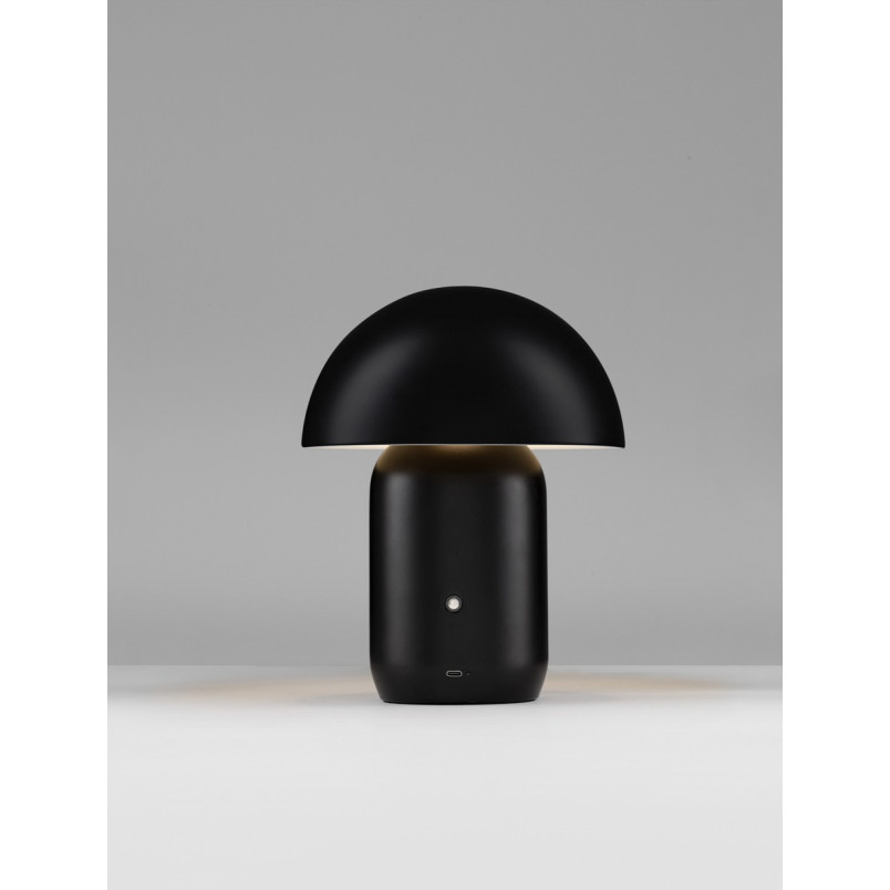 Lampa stołowa LED Sopi: Czarny grzybek ze ściemniaczem | Decolab24
