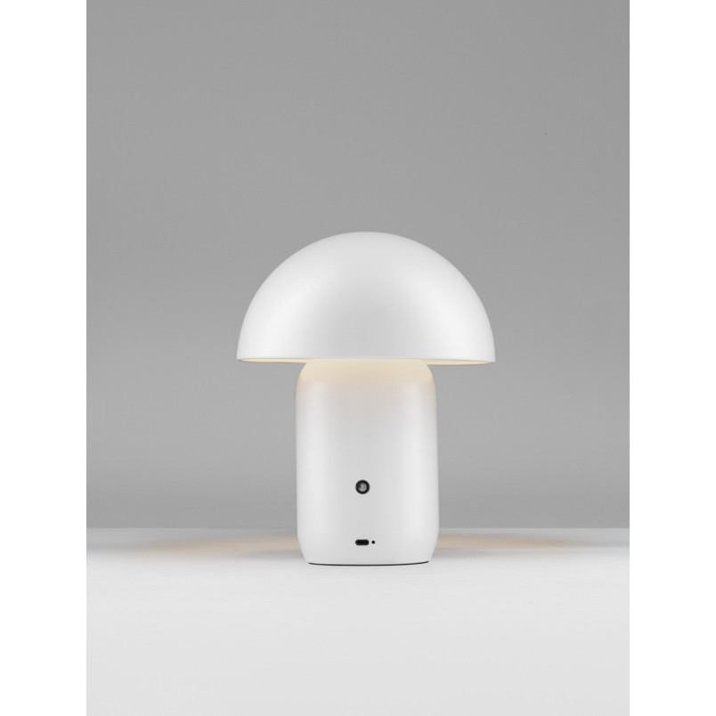 Lampa stołowa Sopi LED biała - Grzybek ze ściemniaczem | Decolab24