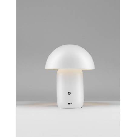 Lampa stołowa Sopi LED biała - Grzybek ze ściemniaczem | Decolab24