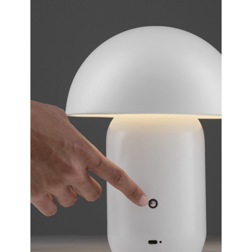 Lampa stołowa Sopi LED biała - Grzybek ze ściemniaczem | Decolab24