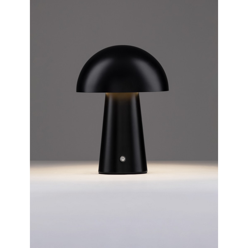 Lampa stołowa Danae LED - Czarna, Grzybek, Ściemnianie