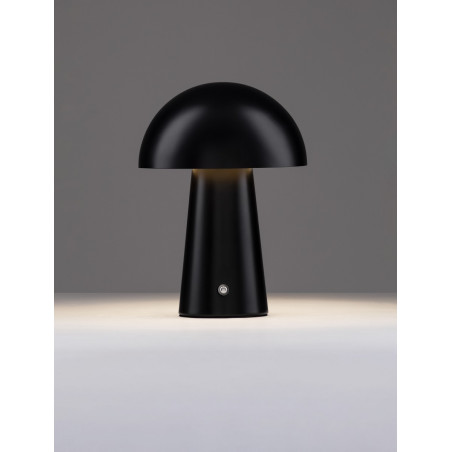 Lampa stołowa Danae LED - Czarna, Grzybek, Ściemnianie