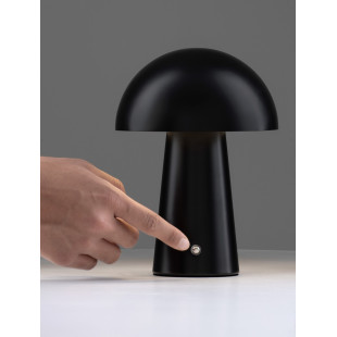 Lampa stołowa Danae LED - Czarna, Grzybek, Ściemnianie