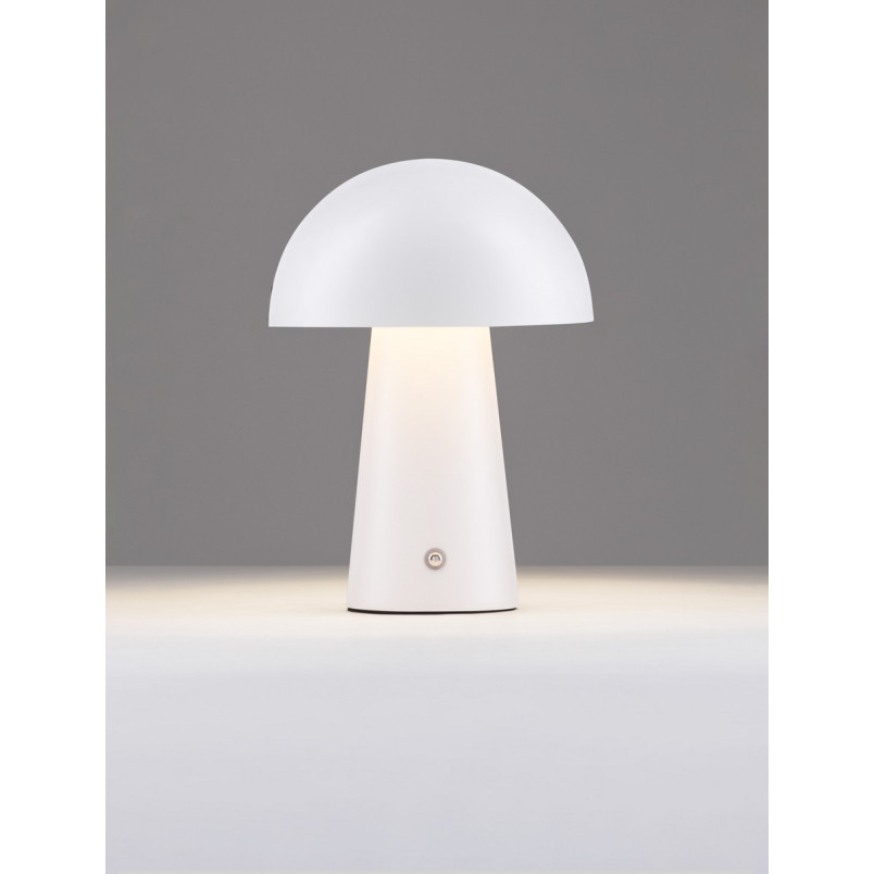 Lampa stołowa Danae LED - Grzybek, ściemniana, biała | Decolab24