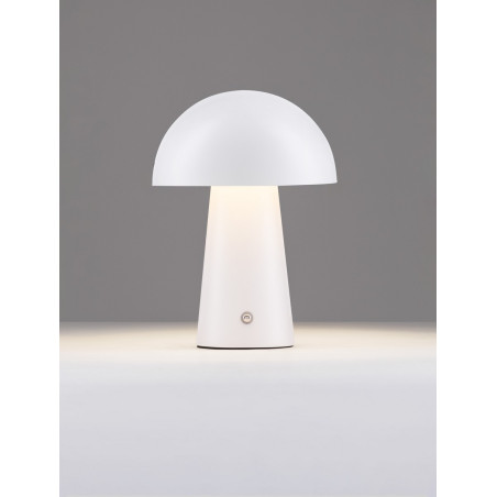 Lampa stołowa Danae LED - Grzybek, ściemniana, biała | Decolab24