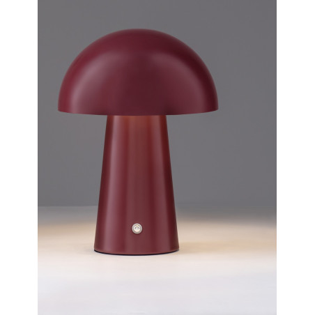 Lampa stołowa Danae LED - Bordowa, ściemniana | Decolab24