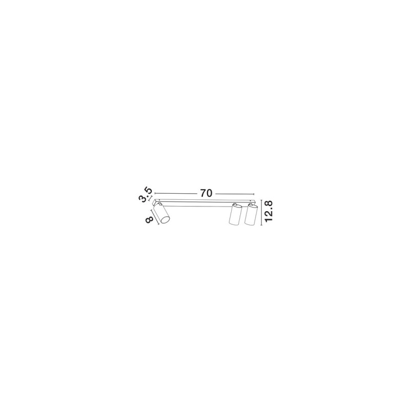 Reflektor sufitowy 3-punktowy SOKO 70cm biały | Decolab24