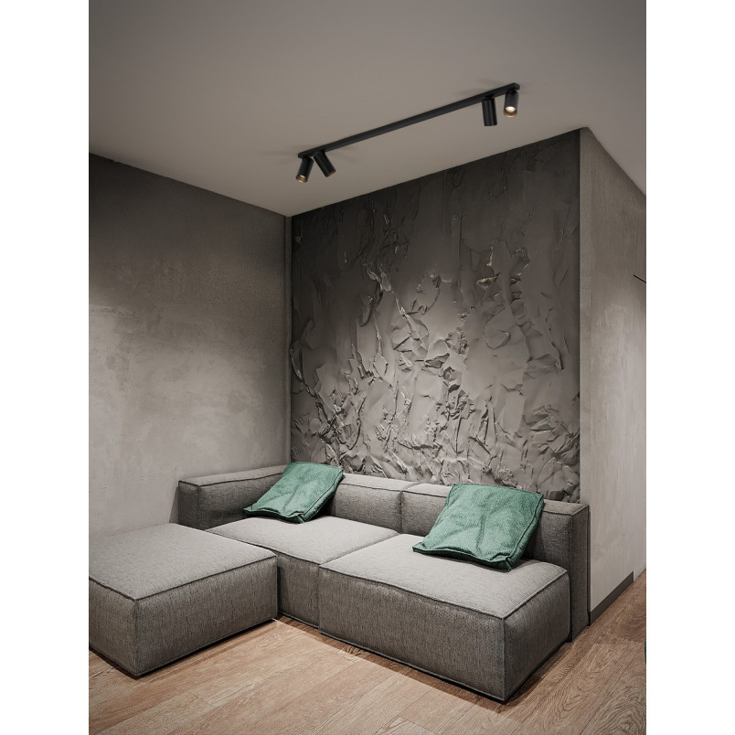 Reflektor sufitowy 4 punktowy Soko 120cm czarny - Decolab24