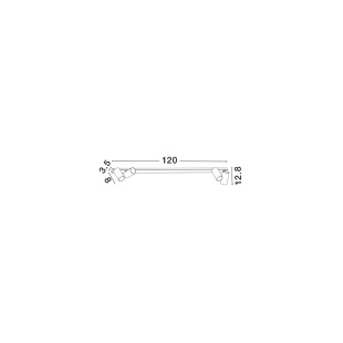 Reflektor sufitowy 4 punktowy Soko 120cm czarny - Decolab24