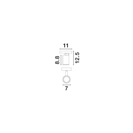 Reflektor sufitowy Tosie - czarny, metal, GU10 | Decolab24
