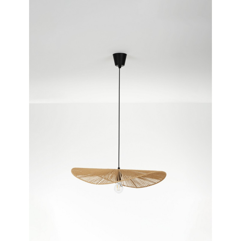 Lampa wisząca boho Saria - brązowa, sznurkowa | Decolab24