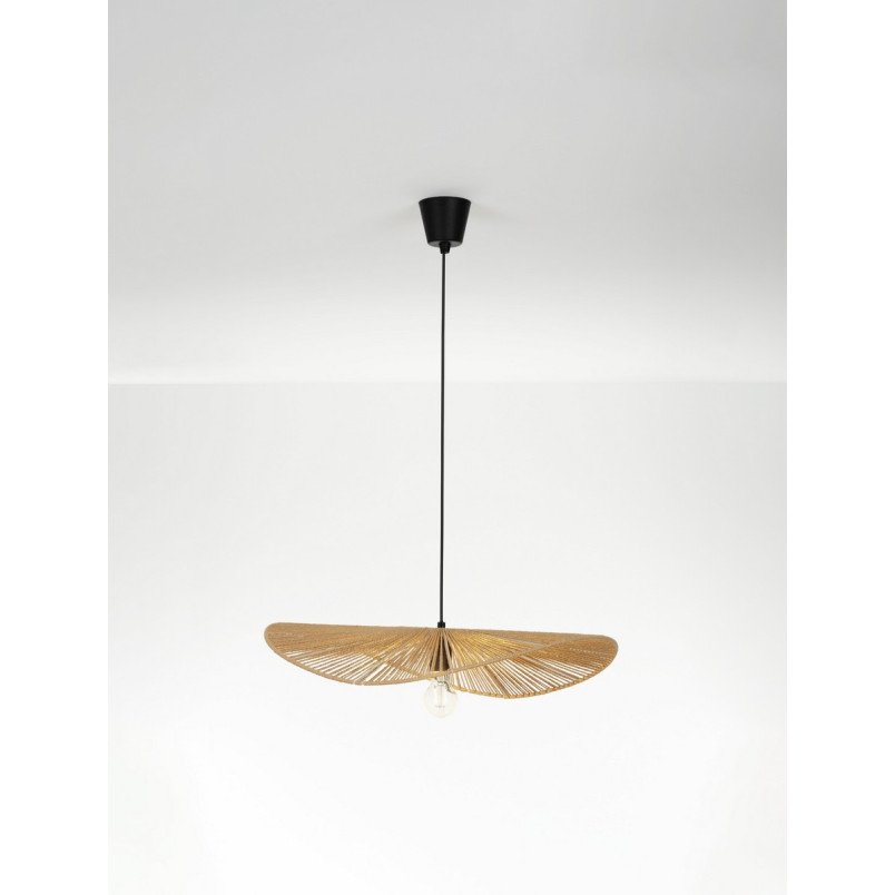 Lampa wisząca boho Saria - brązowa, sznurkowa | Decolab24