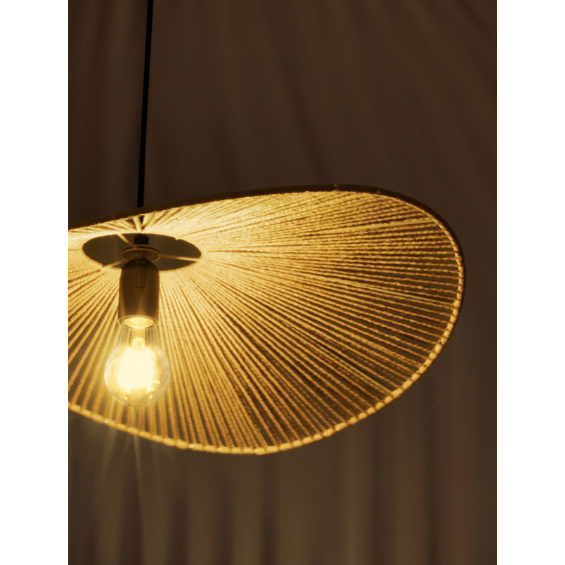 Lampa wisząca boho Saria - brązowa, sznurkowa | Decolab24
