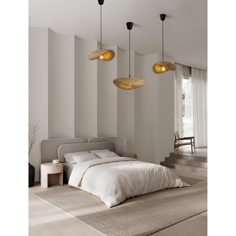 Lampa wisząca bambusowa boho Ladina 42cm | Decolab24