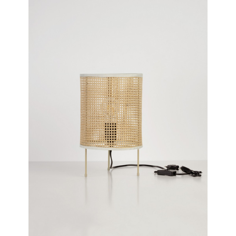 Lampa stołowa boho Tacon | Bambus, Rattan | Decolab24