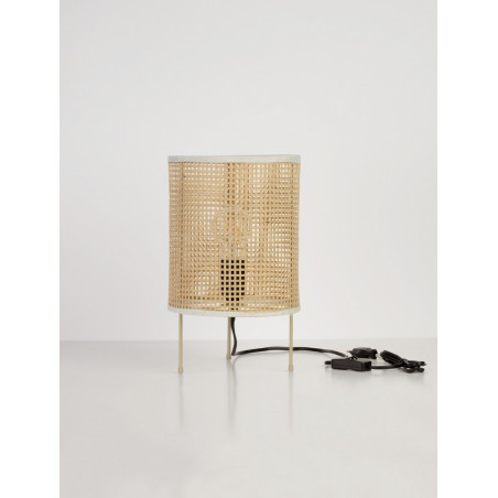 Lampa stołowa boho Tacon | Bambus, Rattan | Decolab24