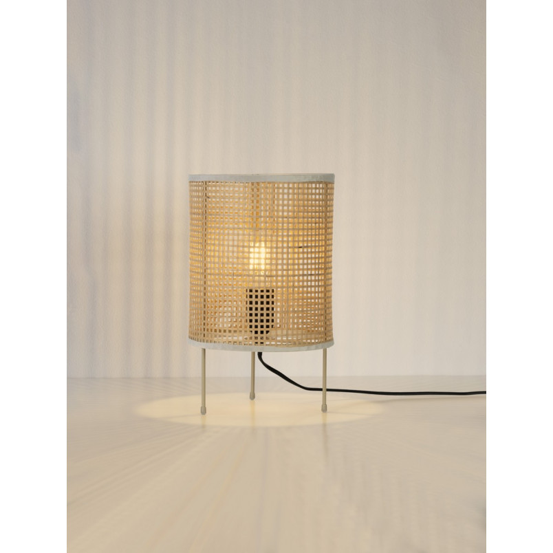 Lampa stołowa boho Tacon | Bambus, Rattan | Decolab24