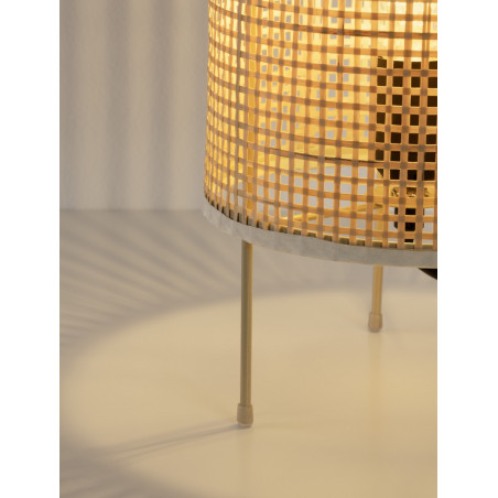 Lampa stołowa boho Tacon | Bambus, Rattan | Decolab24