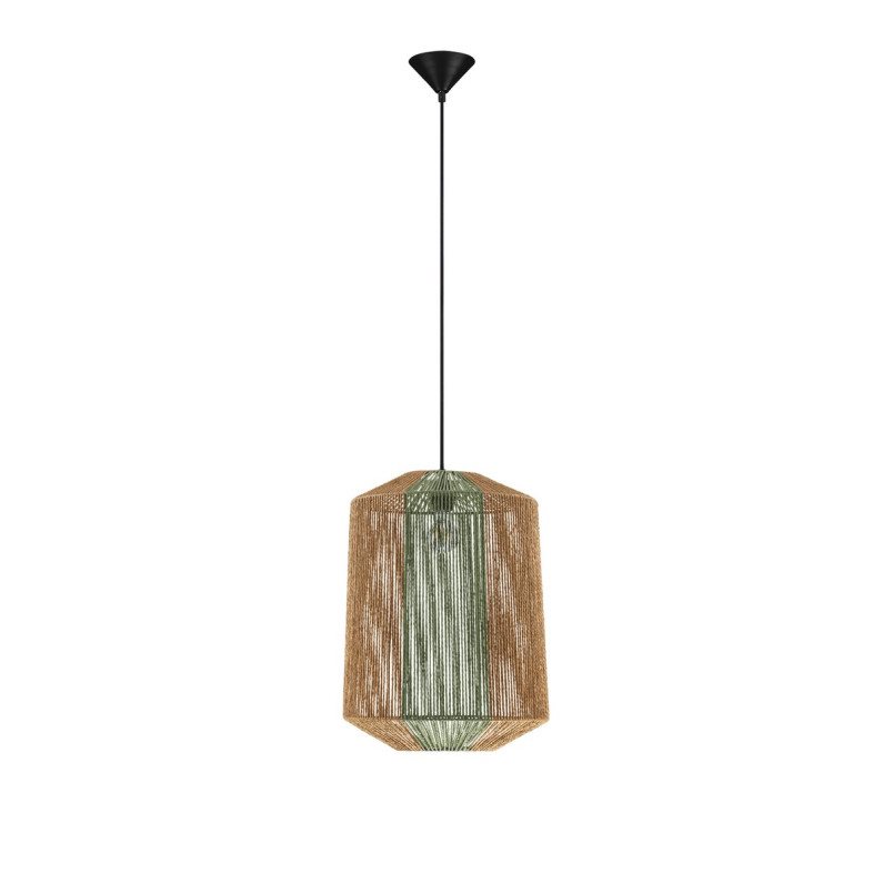 Lampa boho Rora - sznurkowa, brązowo-zielona | Decolab24