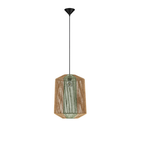 Lampa boho Rora - sznurkowa, brązowo-zielona | Decolab24
