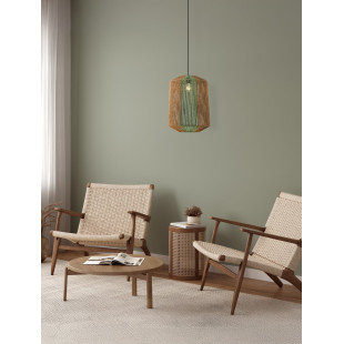 Lampa boho Rora - sznurkowa, brązowo-zielona | Decolab24