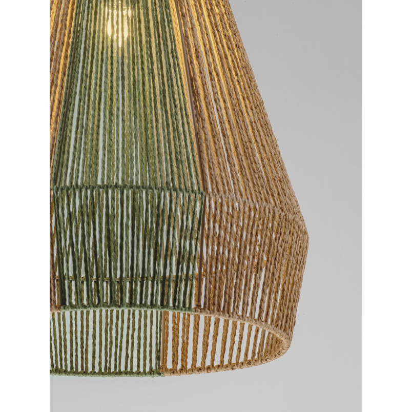 Lampa wisząca boho Denroi - brązowo-zielona | Decolab24