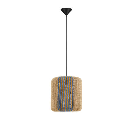 Lampa wisząca boho Bayab | Brązowo-niebieska | Decolab24