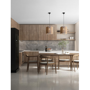 Lampa wisząca boho Bayab | Brązowo-niebieska | Decolab24
