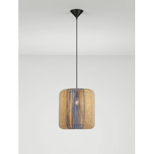 Lampa wisząca boho Bayab | Brązowo-niebieska | Decolab24