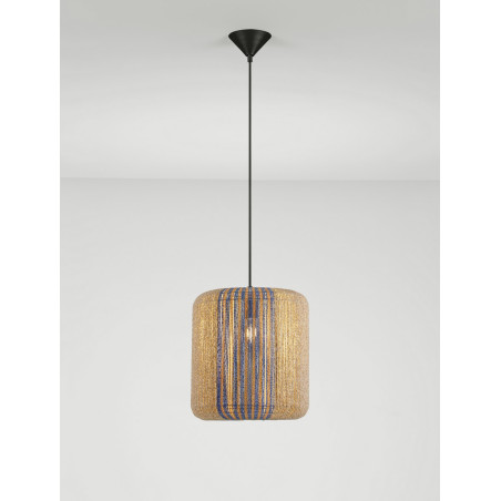 Lampa wisząca boho Bayab | Brązowo-niebieska | Decolab24