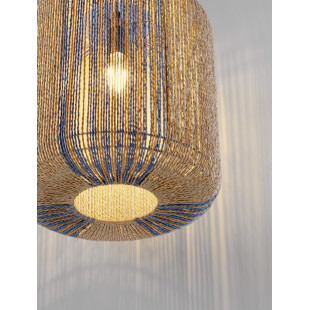 Lampa wisząca boho Bayab | Brązowo-niebieska | Decolab24