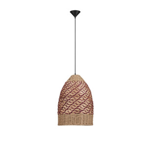 Lampa wisząca boho Pimam | Brązowo-czerwona | Decolab24